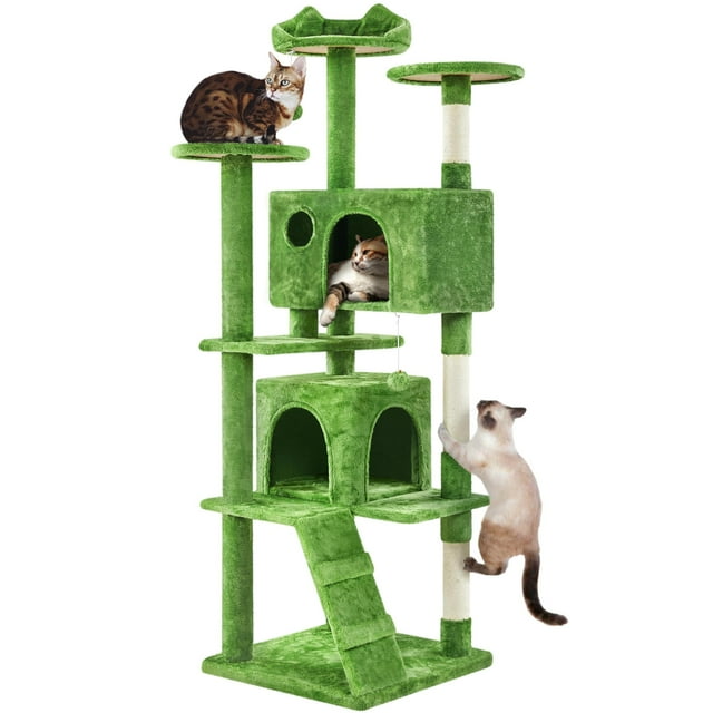 Cat Tree Yaheetech de 1,78 m de altura con condominio, rascadores y pelota