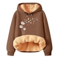 thumbnail image 2 of IMENGL Hiver Printemps Chaud Polaire à Capuche, Marron 2TG, Taille M-5TG, 2 of 4