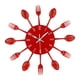 thumbnail image 3 of Reloj de pared creativo, reloj de pared, adorno artístico de Metal, reloj de Simple, reloj decorativo para la entrada del dormitorio, rojo, 3 of 9