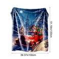 thumbnail image 3 of Large Flannel Christmas Blanket Digital Print 130x100cm Warm Throw Blanket Plush Fleece Holiday Decor Bed Sofa Blanket Seasonal Home, 3 of 5