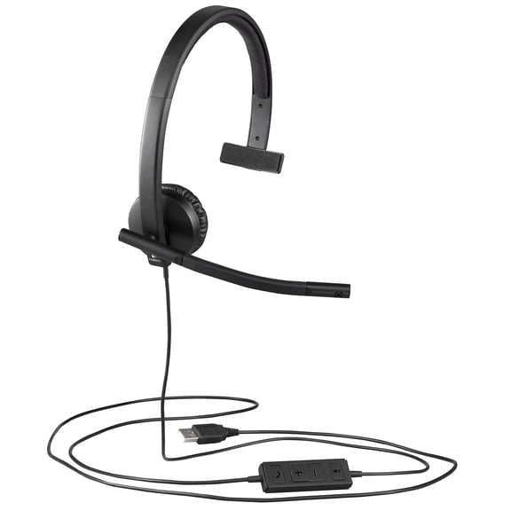 Logitech H570e USB Corded Single-Ear Headset - 981-000570