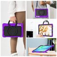 thumbnail image 5 of Case for Samsung Galaxy Tab S10 FE+ Plus 13.1 inch 2025, 360 Rotating Stand Handle Pencil Holder Shoulder Strap Heavy Duty Shockproof Cover, Purple, 5 of 7