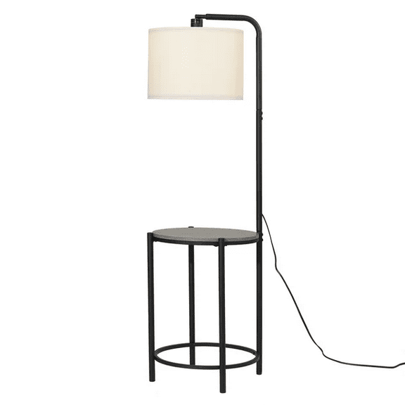 Open Box Mainstays 62-095 54-inch Floor Lamp with Faux Wood Finished Table