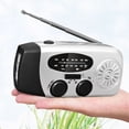 thumbnail image 3 of Klonfd Emergency Solar Hand Crank Dynamo AM/FM/WB Weather Radio LED Flashlight Charger 1pc, 3 of 3