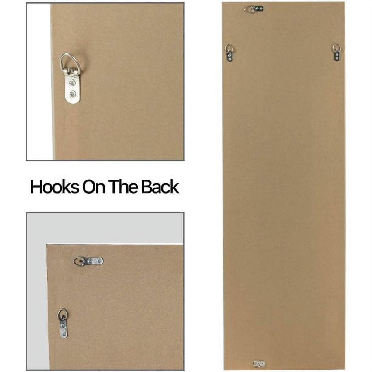 Full Length Door Mirror 55" x 12" Rectangle Wall Mirror Hanging or Leaning Against Wall for Bedroom White (No Stand)