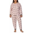 thumbnail image 5 of Disney Womens 2 Piece Cozy Pajama Set (Mauve Mickey and Minne, Medium), 5 of 8