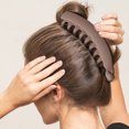 thumbnail image 4 of Elegant Black Curved Hair Clip With Teeth For Secure Hold And Versatile Styling For Everyday Wear And Pack of Hair Clips Thick Hair Clip Clips Hair Hair Volume Clip Big Hair Clip for Thick, 4 of 5