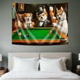 thumbnail image 4 of Dogs Playing Billiards Tapestry,Unique Dog drinking Beer Scenes Tapestries,Retro Painting Funny Animals Art Wall Hanging,for Bedroom Living Room Dorm TV Background,60X50IN, 4 of 5
