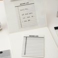 thumbnail image 4 of notas adhesivas transparentes con marcas para escribir, cinta impermeable de PET, notas creativas y minimalistas a cuadros, 4 of 5