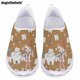 thumbnail image 1 of Doginthehole - Zapatos de enfermera informales de verano para mujer, bonitos zapatos planos transpirables con estampado de dientes de dibujos animados, zapatillas clásicas sin cordones, 1 of 5