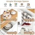 thumbnail image 6 of Gymax 3-Tier Kitchen Island Cart Rolling Service Trolley w/ Bamboo Top Shelves White, 6 of 10