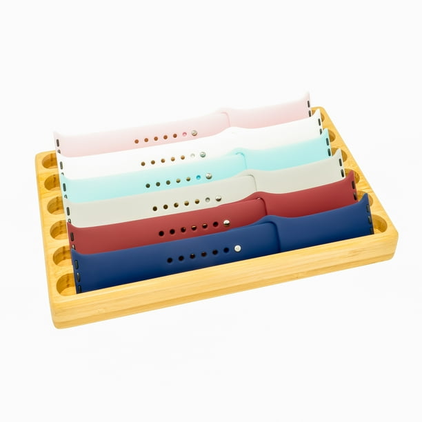 ATP Wooden Watch Band Organizer Watch Band Holder Compatible with All Apple Watch Band