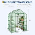 thumbnail image 2 of Garvee Walk-in Plant Greenhouse 56.3 x 56.3 x 76.8 in, with Roll-Up Zippered Doors & 2 Mesh Windows, 2 of 8