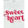thumbnail image 6 of Infant Baby Girls Valentine's Day Outfit Letter Print Romper and Tulle Skirt Cute Headband, 6 of 9