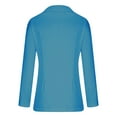 thumbnail image 5 of Lovskoo 2024 Womens Casual Blazers Open Front Crop Blazer Jacket Business Attire Solid Long Sleeve Suit Lapel Collar Slim Cardigan Coat Sky Blue, 5 of 8
