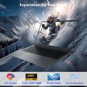 RNRUO 15.6 Laptop Computer, 32GB RAM 512GB SSD, Intel 6500Y, Type-C PD Dual 4K Output 1080p FHD Numeric Keypad, WiFi5 BT5.0 Office 2024 Windows 11 Laptop for Business, Student, Dark Gray