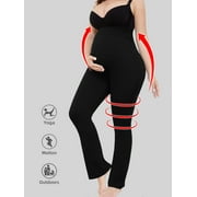 Bearsland Womens Plus Size Maternity Leggings over Belly Pregnancy Yoga Pants Active Wear Workout Pants with Pocket 3-Pack