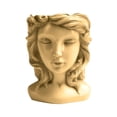 thumbnail image 1 of Maceta con cabeza de resina, decoración para el hogar, maceta decorativa con cara humana oro, 1 of 9