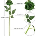 thumbnail image 3 of Zukuco 10PCS Artificial Roses Flower Silk Rose with Stem Realistic Artificial Long Stem Rose Valentine's Day Fake Roses Bouquet for Wedding Home Decoration (Green), 3 of 8