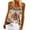 Khaki, variant on Meichang Camisoles for Women Western Aztec Tank Tops Sleeveless Pleated Scoop Neck Western Geometry Print Shirts Loose Fit Tees Casual Dressy Cami Blouses