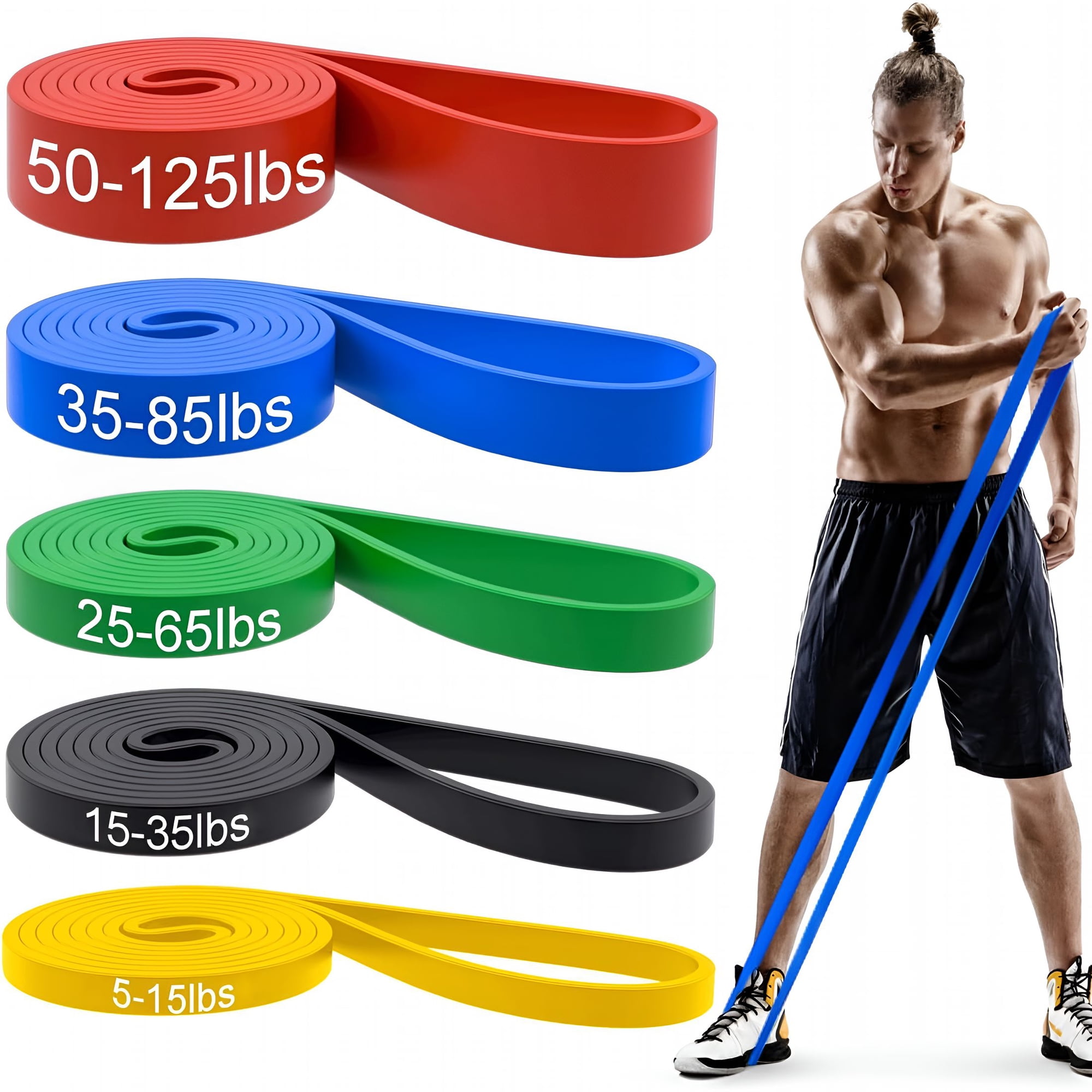 BESTSKY Pull Up Bands, Resistance Bands, Pull Up Assistance Bands Set for Men & Women, Exercise Workout Bands for Working Out, Body Stretching, Physical Therapy, Muscle Training
