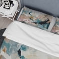thumbnail image 4 of Designart "Delicate Brushstrokes Abstract V" Abstract Bedding Covert Set - Abstract Painting Cream Abstract Bed Set With 2 Shams, 4 of 6