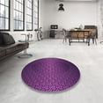 thumbnail image 4 of Ahgly Company Machine Washable Indoor Round Transitional Dark Orchid Purple Area Rugs, 5' Round, 4 of 7