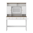 thumbnail image 5 of YIYADO 43" Wide Dresser with Lighted Mirror and Makeup Drawer, Farmhouse Dresser Makeup Table with Bedroom Hair Dryer Holder, White, 5 of 6
