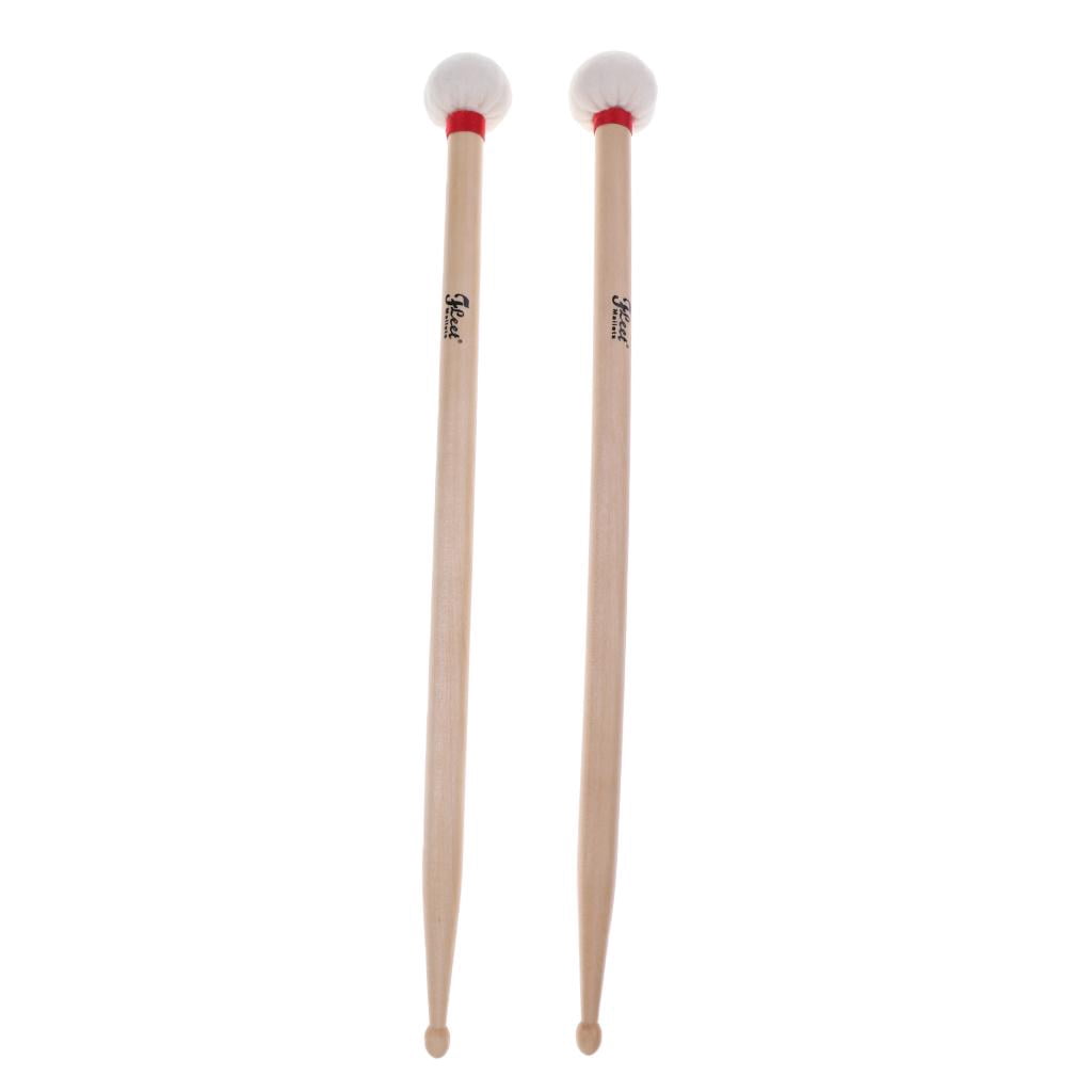 LeeQinersw Durable 1 Pair 5B Drum Drumsticks Mallet Soft Hammer Drum Set Accessory for