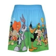 thumbnail image 5 of Characters Looney Tunes Men's Pajama Pants Sleepwear Lounge Shorts Bottoms Summer Daily Cozy Soft Ice Silk Pajama Shorts Lightweight Home Beach Shorts, 5 of 8