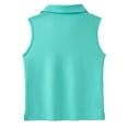 thumbnail image 5 of Byoo Toddler Girls Sleeveless Polo Shirts Solid Color V-Neck Athletic Kids Tennis Tops Tee Shirt, 5 of 6