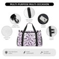 thumbnail image 4 of Balery Violets Flowers Bolsa de Gimnasio para Mujeres, Bolsa de Viaje con Bolsillo Húmedo, Bolsa de Fin de Semana para Mujeres, Bolsa de Viaje Resistente al Agua, 4 of 7