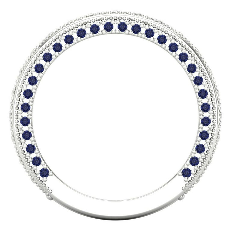 1.44 ct Brilliant Round Cut Simulated Tanzanite 18K White Gold