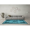 thumbnail image 3 of Ahgly Company Indoor Rectangle Oriental Light Blue Industrial Area Rugs, 2' x 5', 3 of 4