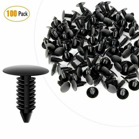 Goodhd 100Pcs 8mm Hole Car Bumper Plastic Clips Shield Retainer Fender Fastener Rivets