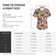 thumbnail image 4 of Yiaed Cute Cat Cartoon Print Women's T Shirt V-Neck Short Sleeve Shirt Casual Breathable Tee Summer Tops-Small, 4 of 5