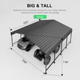 thumbnail image 2 of PABIMIA 20x20 FT Heavy-Duty Galvanized Steel Carport, Outdoor Metal Shelter for Cars, Trucks & Equipment, Black, 2 of 9