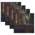 thumbnail image 5 of WOBOGO Black Cat with Absinthe Cloth Napkins 4 Pieces Soft Elegant Touch Durable Absorbent Quick Drying for Elegant Dining, 5 of 8