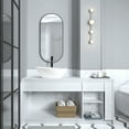 thumbnail image 2 of Sinber 16" x 13" Oval Ceramic Bathroom Vanity Vessel Sink Above Counter Basin, 2 of 16