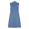 thumbnail image 6 of Avirosel Women's Sleeveless Denim Mini Dress V Neck Casual Jean Dress Summer Beach Vacation Daily Outfits, 6 of 7