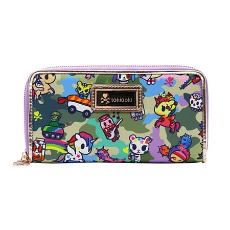 Tokidoki Bag - Tokidoki Camo Kawaii Full Zip Closure Long Wallet