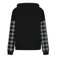 thumbnail image 5 of DDAPJ pyju Womens Christmas Hoodies Plaid Patchwork Long Sleeve Drawstring Hooded Sweatshirt Lightweight Pullover Hoodie with Kangaroo Pocket, 5 of 7