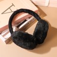 thumbnail image 4 of Calentador de orejas de felpa de invierno, accesorio para exteriores, para mujeres y niñas (negro), 4 of 7