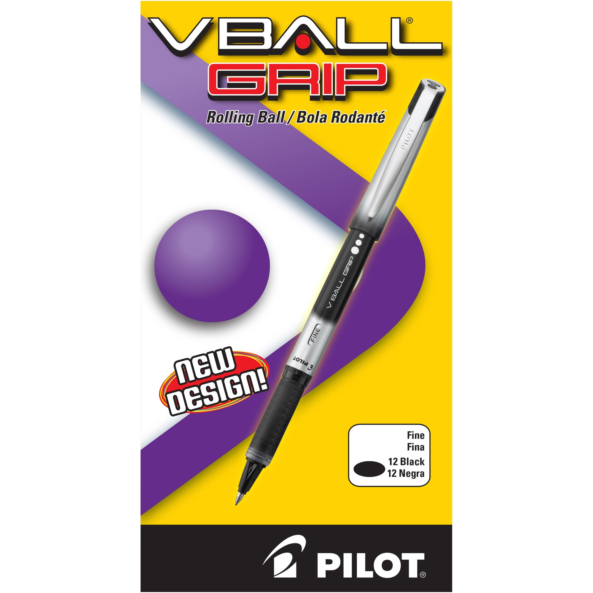 Pilot, PIL35570, Vball Grip Liquid Ink Rollerball Pens, 1 Each