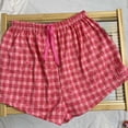 thumbnail image 5 of Haivin Women's Pajama Shorts, Fashionable Checkered with Elastic Waist and Drawstring Pockets, Comfortable Lounge Sleepwear for Home, Lounge and Sleep, 5 of 5