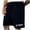 Navy, variant on Men's Hiking Cargo Shorts Lace up Elastic Waist Plus Size Fashion Solid Color Quick Dry Running Short with Pockets