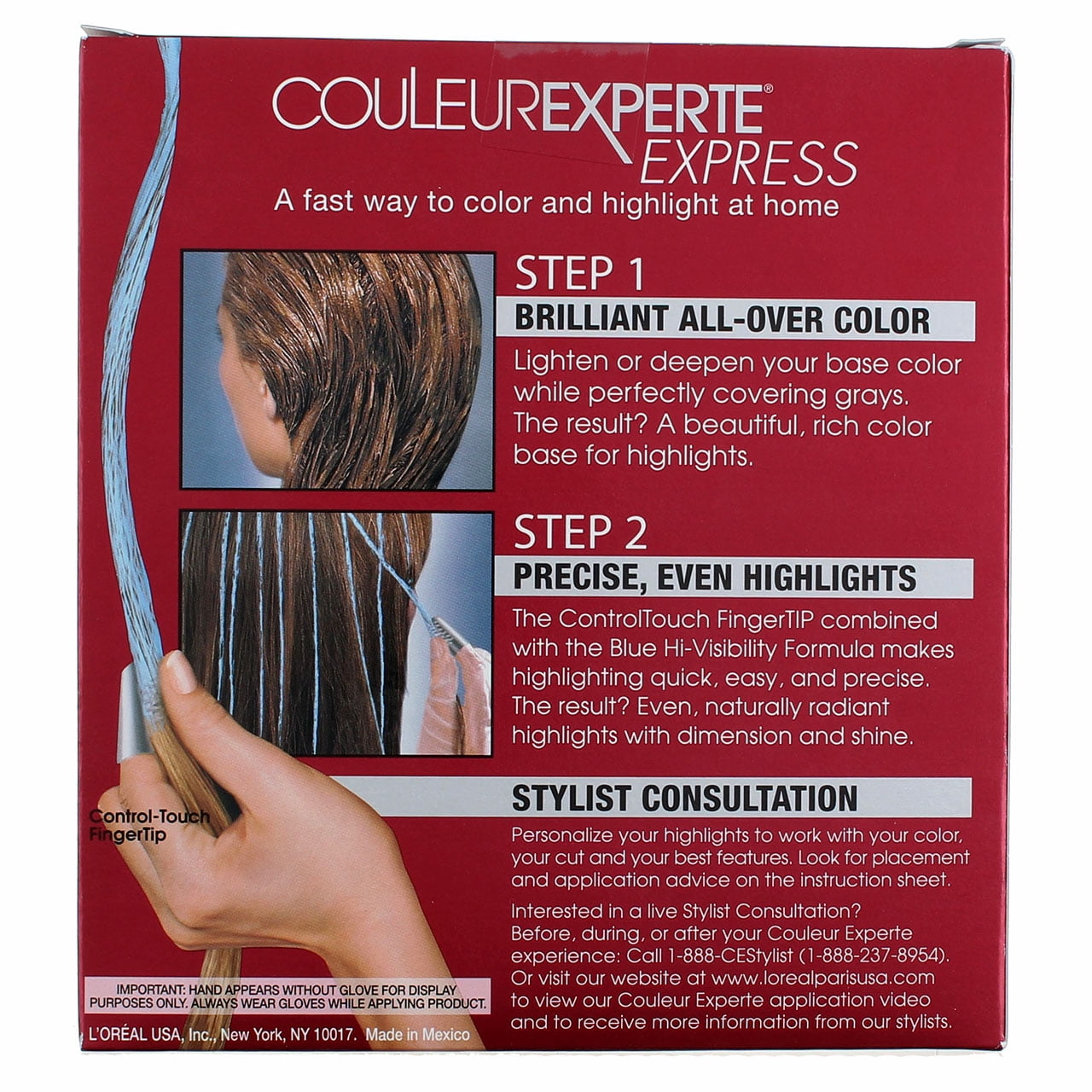 L'Oreal Paris Couleur Experte Express Hair Color + Highlighter, Medium Iridescent Blonde 8.2 (3 pack) (Bundle)