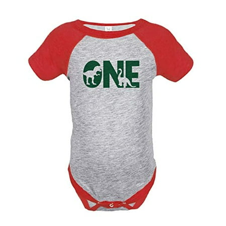 

7 ate 9 Apparel Baby s Dinosaur One Birthday Red Onepiece