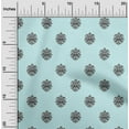 thumbnail image 1 of oneOone Polyester Lycra Fabric Floral Block Printed Fabric 1 Yard 56 Inch Wide, 1 of 4