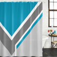 thumbnail image 2 of Teal Geometric Bathroom Shower Curtains with 12 Hooks Polyester Waterproof Shower Curtain for Stalls and Bathtubs Darker Gray Minimalism Modern Decorative Bathroom Privacy Curtain 48x72 Inches, 2 of 9